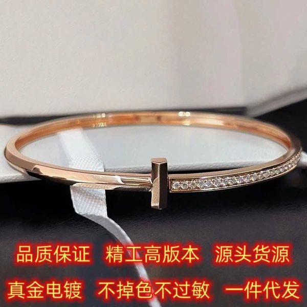 designer new seiko high edition s925 sterling silver tiffay classic t1 half diamond wide narrow 18k rose gold bracelet for women, Black
designer new seiko high edition s925 sterling silver tiffay classic t1 half diamond wide narrow 18k rose gold bracelet for women, Black