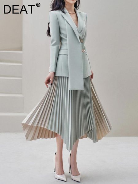 dress deat fashion women's 2 pcs set new notched double breasted blazer and high waist contrast color pleated skirt autumn 2023 17a271, White
dress deat fashion women's 2 pcs set new notched double breasted blazer and high waist contrast color pleated skirt autumn 2023 17a271, White