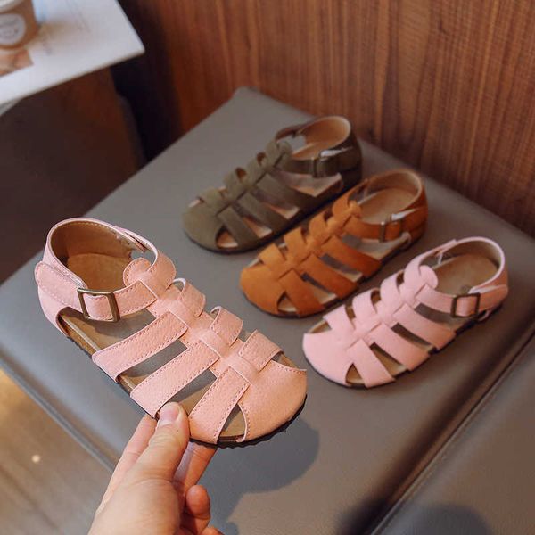 sandals korean style girls toes wrapped simple hollow children sandals flat soft breatheable kids fashion baby boys roman shoes casual aa230, Black;red
sandals korean style girls toes wrapped simple hollow children sandals flat soft breatheable kids fashion baby boys roman shoes casual aa230, Black;red