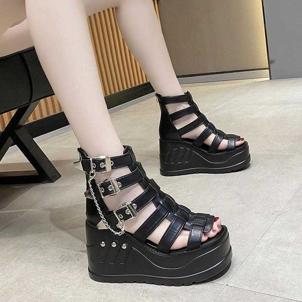 sandals women wedges sandals high heels gothic punk summer platform shoes woman comfort strappy zip buckle fashion casual 230417, Black
sandals women wedges sandals high heels gothic punk summer platform shoes woman comfort strappy zip buckle fashion casual 230417, Black