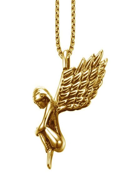 high polished womens angle wing surgical steel pendant necklace gift for girl 18k gold plated3834501, Silver
high polished womens angle wing surgical steel pendant necklace gift for girl 18k gold plated3834501, Silver