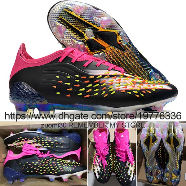 send with bag quality football boots predator predcopx fg trainers lithe soccer shoes mens outdoor soft leather comfortable plating football, Black
send with bag quality football boots predator predcopx fg trainers lithe soccer shoes mens outdoor soft leather comfortable plating football, Black