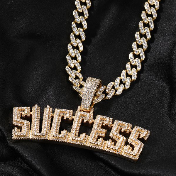 iced out diamond letter success pendant necklace gold silver plated with stainless steel rope chain
iced out diamond letter success pendant necklace gold silver plated with stainless steel rope chain