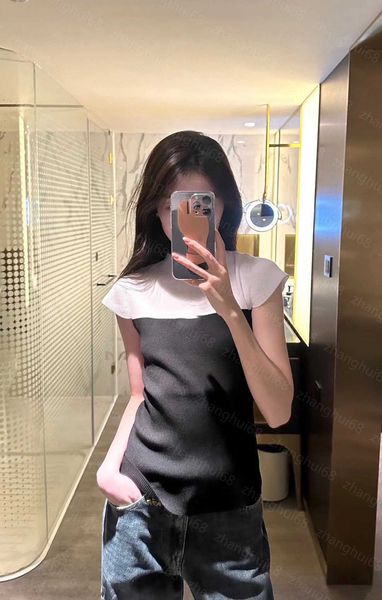 23ss womens designer clothing womens knits double c embroidery black and white stitching short sleeve knitted womens clothes
23ss womens designer clothing womens knits double c embroidery black and white stitching short sleeve knitted womens clothes