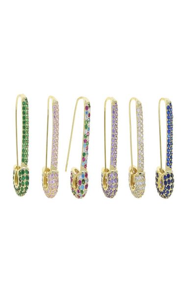 whole rainbow colorful wedding earring paved white pink green blue cz unique paperclip safety pin stud earings women fashion j2725660, Golden;silver
whole rainbow colorful wedding earring paved white pink green blue cz unique paperclip safety pin stud earings women fashion j2725660, Golden;silver