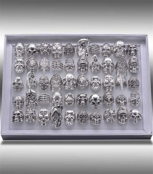 20pcs skull ring punk vintage skeleton rings goldblack mens mixed rings jewelry whole lots party gift 2110126172409, Silver
20pcs skull ring punk vintage skeleton rings goldblack mens mixed rings jewelry whole lots party gift 2110126172409, Silver