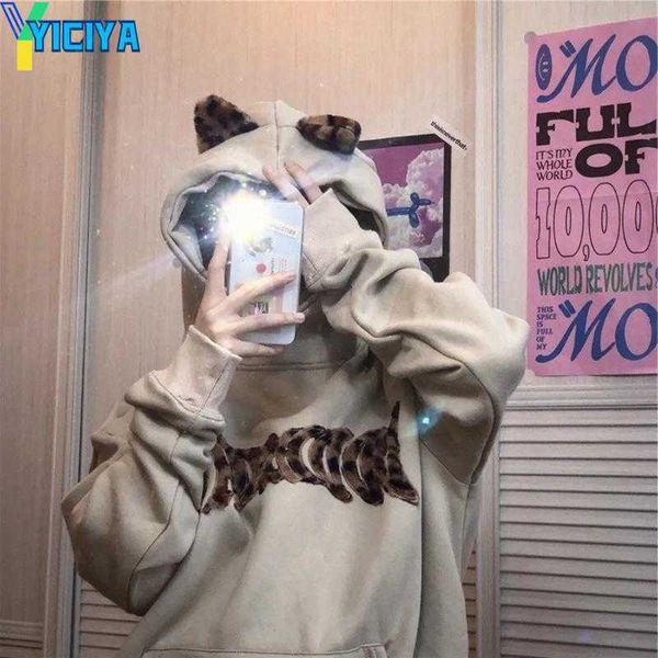 yiciya women's hoodies hoody sweatshirt women punk style leopard letters fleece oversized hoodie winter warm clothes thicken hip hop st, Black
yiciya women's hoodies hoody sweatshirt women punk style leopard letters fleece oversized hoodie winter warm clothes thicken hip hop st, Black