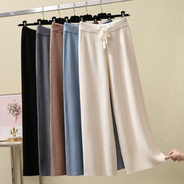 capris thick knitting wideleg pants women korean fashion harajuku pantalones autumn winter elastic waist female baggy knit trousers, Black;white
capris thick knitting wideleg pants women korean fashion harajuku pantalones autumn winter elastic waist female baggy knit trousers, Black;white