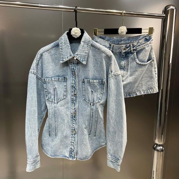 dress prepomp 2022 autumn turn down collar blue slim denim jacket short mini skirt two piece set women outfits gg200, White
dress prepomp 2022 autumn turn down collar blue slim denim jacket short mini skirt two piece set women outfits gg200, White