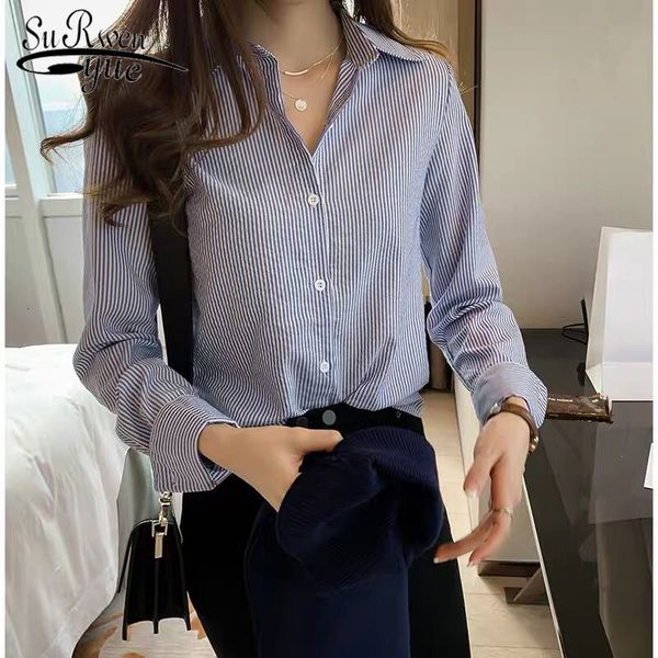 women's blouses shirts fashion striped women shirt long sleeve turn down collar autumn blouses korean style work office lady shirt 745, White
women's blouses shirts fashion striped women shirt long sleeve turn down collar autumn blouses korean style work office lady shirt 745, White