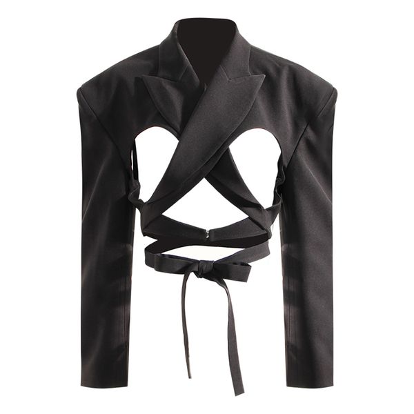 purely desired spicy girl cutout backless waist suit coat for women's spring and autumn high grade modern street pgraphy texture black
purely desired spicy girl cutout backless waist suit coat for women's spring and autumn high grade modern street pgraphy texture black