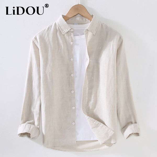 men's casual shirts japanese style fiberflax long sleeve clothing spring solid color turndown collar single breasted fashion shirt 2351, White;black
men's casual shirts japanese style fiberflax long sleeve clothing spring solid color turndown collar single breasted fashion shirt 2351, White;black