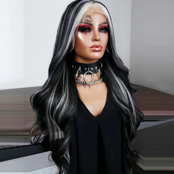 synthetic lace front wigs for black women natural wave highlight white colored preplucked lace front wig drag queen
synthetic lace front wigs for black women natural wave highlight white colored preplucked lace front wig drag queen