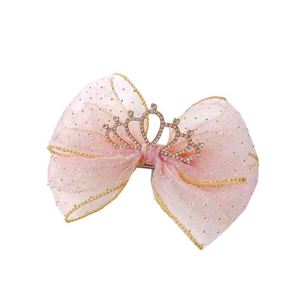children's crown hairpin spring and summer hairpin multilayer yarn bow tie clip birthday performance headwear princess handmade hairpin, Slivery;white
children's crown hairpin spring and summer hairpin multilayer yarn bow tie clip birthday performance headwear princess handmade hairpin, Slivery;white