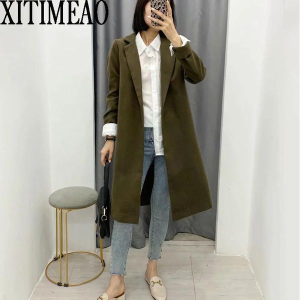 fur xitimeao new oversized casual wool coat solid color autumn winter women outwear long sleeve female buttonless cardigan coat, Black
fur xitimeao new oversized casual wool coat solid color autumn winter women outwear long sleeve female buttonless cardigan coat, Black