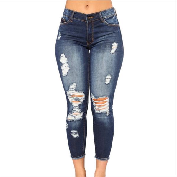 jeans new fashion casual jeans boyfriend ripped women's jeans high waist slim stretch pants women's nine points ripped jeans, Blue
jeans new fashion casual jeans boyfriend ripped women's jeans high waist slim stretch pants women's nine points ripped jeans, Blue