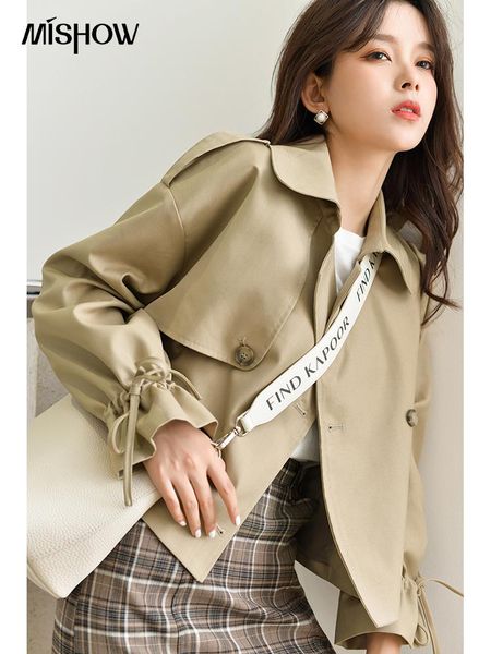 raincoats mishow 2020 autumn winter trench coat for women short windbreaker thin jacket with belt female outwear mx20c7225, Black
raincoats mishow 2020 autumn winter trench coat for women short windbreaker thin jacket with belt female outwear mx20c7225, Black