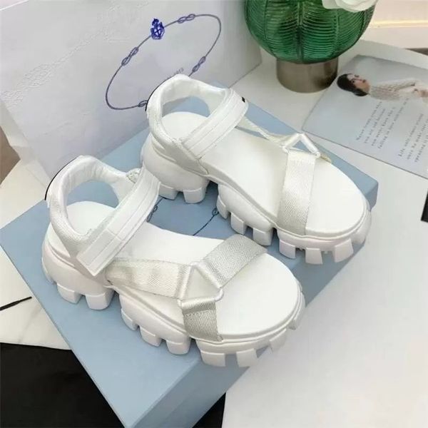 2023 summer sandal nylon bands women sandals 55 mm monobloc rubber sole designer slides chunky tread platform shoe hook-and-loop strap slipp, Black
2023 summer sandal nylon bands women sandals 55 mm monobloc rubber sole designer slides chunky tread platform shoe hook-and-loop strap slipp, Black