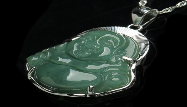 925 pure silverencrusted jade buddha pendant natural a goods myanmar oil emerald male necklaces women9325203, Silver
925 pure silverencrusted jade buddha pendant natural a goods myanmar oil emerald male necklaces women9325203, Silver