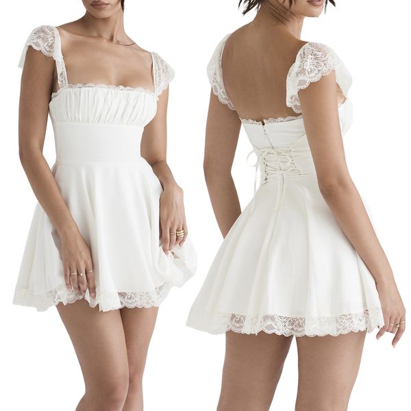 basic casual dresses women fairy vintage lace mini dress ruffle v neck spaghetti strap short aesthetic grunge y2k streetwear 230519, Black;gray
basic casual dresses women fairy vintage lace mini dress ruffle v neck spaghetti strap short aesthetic grunge y2k streetwear 230519, Black;gray