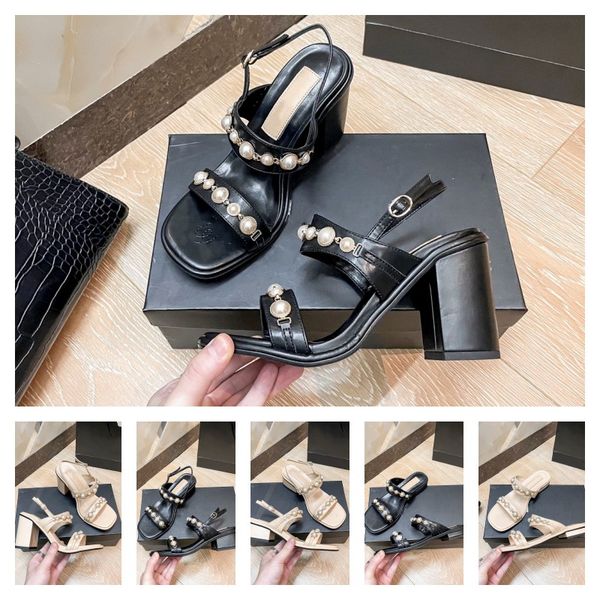 interlocking c chunky heels sandal black beige leather summer women pearl slippers girls sweet crystal flat pool slides female high heeled h
interlocking c chunky heels sandal black beige leather summer women pearl slippers girls sweet crystal flat pool slides female high heeled h