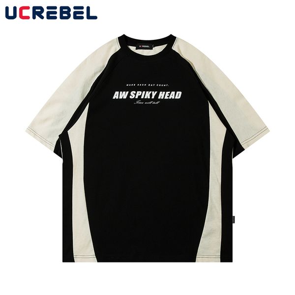 mens tshirts contrast paneled cotton tshirt summer casual letter print loose crew neck short sleeve men 230518, White;black
mens tshirts contrast paneled cotton tshirt summer casual letter print loose crew neck short sleeve men 230518, White;black