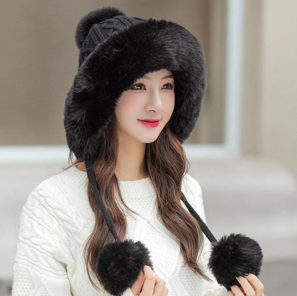 berets ht3837 women winter hat thick warm fleece lined russian earflap cap lady knitted three fur pompoms skullies beanies ushanka8172449, Blue;gray
berets ht3837 women winter hat thick warm fleece lined russian earflap cap lady knitted three fur pompoms skullies beanies ushanka8172449, Blue;gray