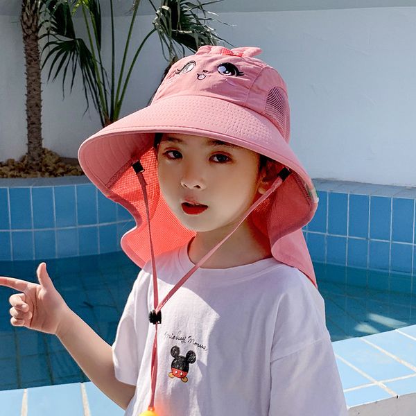 korean version of children's cartoon sunshade hat summer beach sun protection hat uv protection neck protection big eaves hat basin cap, Yellow
korean version of children's cartoon sunshade hat summer beach sun protection hat uv protection neck protection big eaves hat basin cap, Yellow