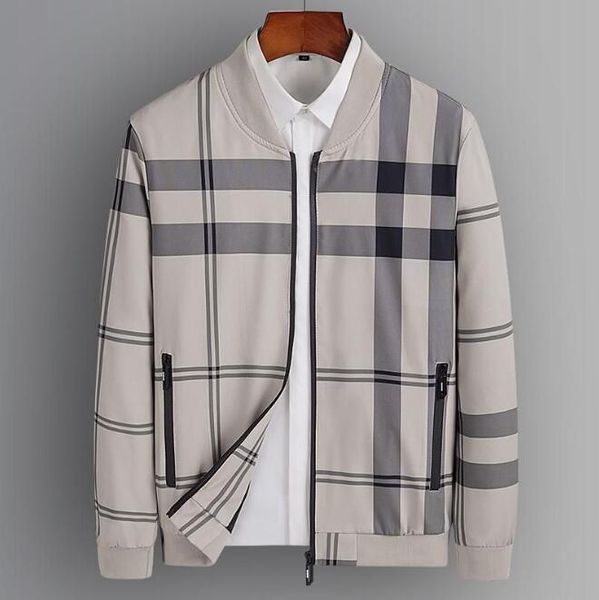 men's jackets luxury letter baseball collar business slim casual outerwear plaid trend zipper coats work clothes, Black;brown
men's jackets luxury letter baseball collar business slim casual outerwear plaid trend zipper coats work clothes, Black;brown
