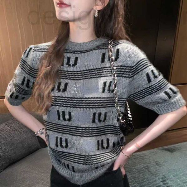 women's sweaters designer 23 new knitted t shirt designer sweater holl full letter jacquard short sleeved pullo tee fashion round neck, White;black
women's sweaters designer 23 new knitted t shirt designer sweater holl full letter jacquard short sleeved pullo tee fashion round neck, White;black