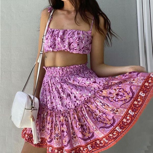 dress teelynn rayon cotton floral print two piece set women suit dress vintage 2022 summer crop mini skirt beach boho dress, White
dress teelynn rayon cotton floral print two piece set women suit dress vintage 2022 summer crop mini skirt beach boho dress, White