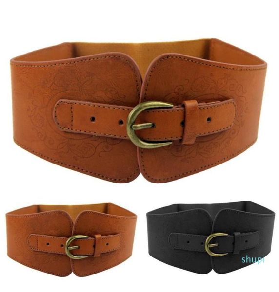 new fashion vintage women faux leather buckle elastic wide belt strap solid color waistband3022036, Slivery;black
new fashion vintage women faux leather buckle elastic wide belt strap solid color waistband3022036, Slivery;black