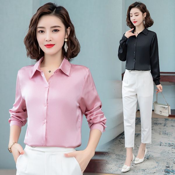 women's blouses shirts stinlicher women office work shirts female ol elegant silk satin long sleeve button lady party blouse 230519, White
women's blouses shirts stinlicher women office work shirts female ol elegant silk satin long sleeve button lady party blouse 230519, White