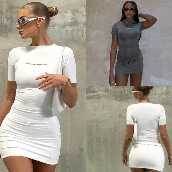 the new listing womens designer dress 2023 summer new fashion letter printing slim fit short sleeve round neck wrap hip skirt, Black;gray
the new listing womens designer dress 2023 summer new fashion letter printing slim fit short sleeve round neck wrap hip skirt, Black;gray