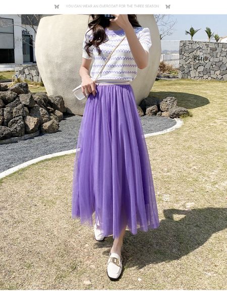 skirts spring mesh purple high waist skrit for women fashion slim fit pleated mid-length skirt female elegant holiday faldas 230519, Black
skirts spring mesh purple high waist skrit for women fashion slim fit pleated mid-length skirt female elegant holiday faldas 230519, Black