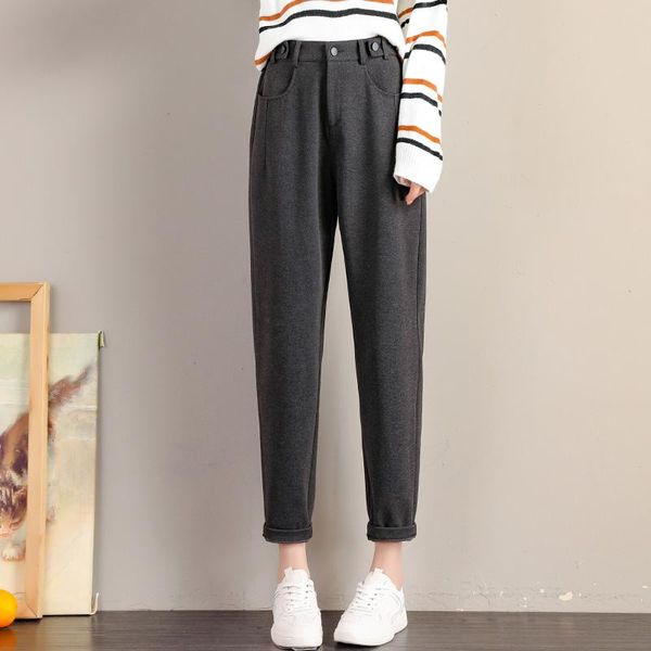 capris krcves lady autumn and winter 2023 new korean fashion high waist loose casual tweed pants grandma harlan women's trousers female, Black;white
capris krcves lady autumn and winter 2023 new korean fashion high waist loose casual tweed pants grandma harlan women's trousers female, Black;white