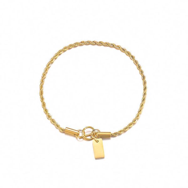 niche ot buckle letter bracelet 2023 new design sense simple fried dough twist chain tag bracelet can be engraved, Golden;silver
niche ot buckle letter bracelet 2023 new design sense simple fried dough twist chain tag bracelet can be engraved, Golden;silver