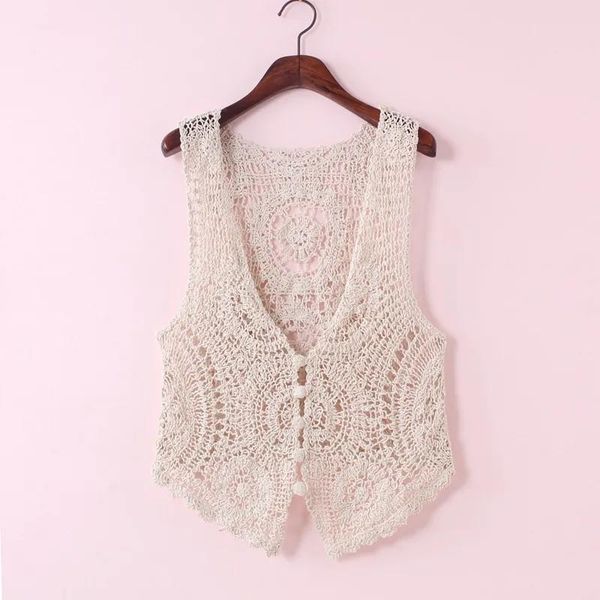 vests women's allmatch sleeveless hollow out tank solid color short knitted waistcoat crochet cardigan sweater vest women outwear, Black;white
vests women's allmatch sleeveless hollow out tank solid color short knitted waistcoat crochet cardigan sweater vest women outwear, Black;white