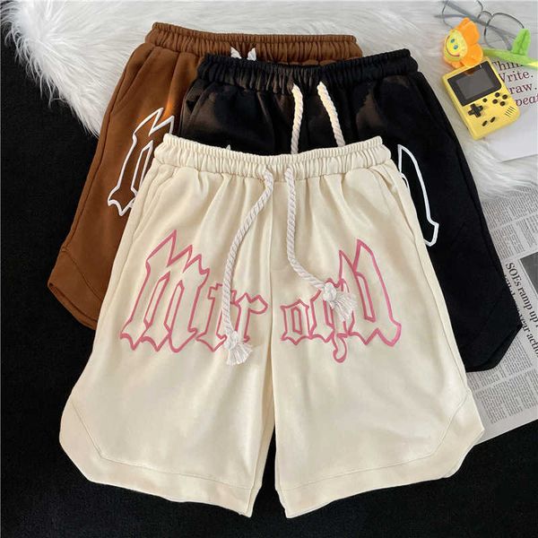 foam shorts men's summer american quarter pants trendy brand ins sports loose basketball pants, White;black
foam shorts men's summer american quarter pants trendy brand ins sports loose basketball pants, White;black