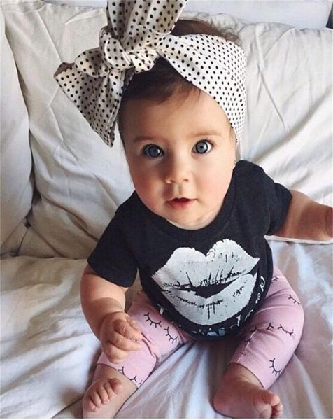 baby girls black white lip eyes long pants 2pcs suit kids summer outfit lovely pink style clothing set7982699
baby girls black white lip eyes long pants 2pcs suit kids summer outfit lovely pink style clothing set7982699