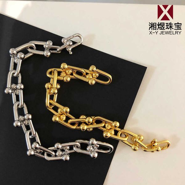designer new tiffay bracelet s925 silver plated 18k white gold couples luxury thick chain fashion versatile bracelet, Black
designer new tiffay bracelet s925 silver plated 18k white gold couples luxury thick chain fashion versatile bracelet, Black