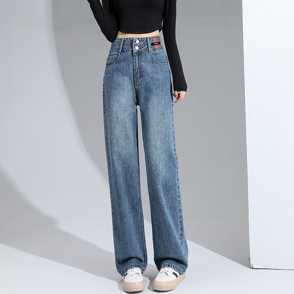 women's jeans high waist women's jeans straight casual pants korean famale y2k fashion baggy denim loose wide leg trousers streetw, Blue
women's jeans high waist women's jeans straight casual pants korean famale y2k fashion baggy denim loose wide leg trousers streetw, Blue
