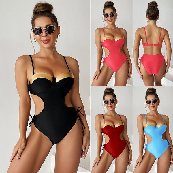 solid color women's swimsuit bodysuit two sides cut out lace-up backless push-up high-waist briefs one-piece swimming suit girls 2023 s, White;black
solid color women's swimsuit bodysuit two sides cut out lace-up backless push-up high-waist briefs one-piece swimming suit girls 2023 s, White;black