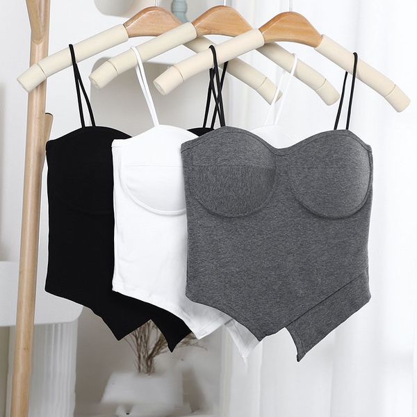womens tanks camis summer sleeveless spaghetti strap slim tube seamless built in bra camisole for women padded crop solid color 230519, White
womens tanks camis summer sleeveless spaghetti strap slim tube seamless built in bra camisole for women padded crop solid color 230519, White
