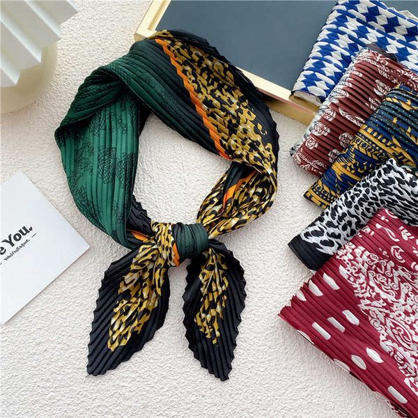 new fashion pleate square wrinkle shawl scarf ripple leopard floral silk scarf foulard elegant women's wrap handkerchief bandana g22051, Blue;gray
new fashion pleate square wrinkle shawl scarf ripple leopard floral silk scarf foulard elegant women's wrap handkerchief bandana g22051, Blue;gray