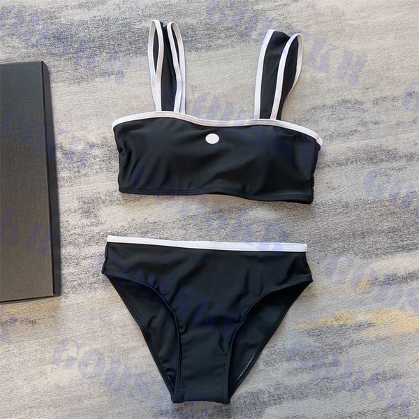small letter sign swimwear womens bikini classic black white split swimsuit summer new ladies bathing suit, White;black
small letter sign swimwear womens bikini classic black white split swimsuit summer new ladies bathing suit, White;black