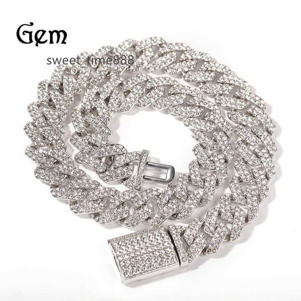 trendy electroplated 18mm cuban chain men's rock punk full diamond alloy hip hop fashion metal necklace, Black
trendy electroplated 18mm cuban chain men's rock punk full diamond alloy hip hop fashion metal necklace, Black