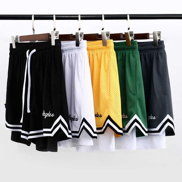 american shorts basketball knee length sports pants summer training fitness breathable mesh fake two-piece pants, White;black
american shorts basketball knee length sports pants summer training fitness breathable mesh fake two-piece pants, White;black