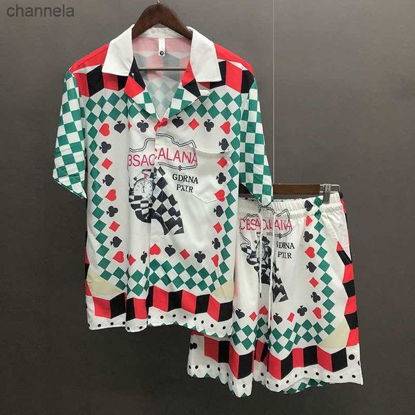 men's tracksuits pattern shirt short sleeve casual men shirt suit streetwear summer camisa fashion masculina plaid color contrast set, Gray
men's tracksuits pattern shirt short sleeve casual men shirt suit streetwear summer camisa fashion masculina plaid color contrast set, Gray