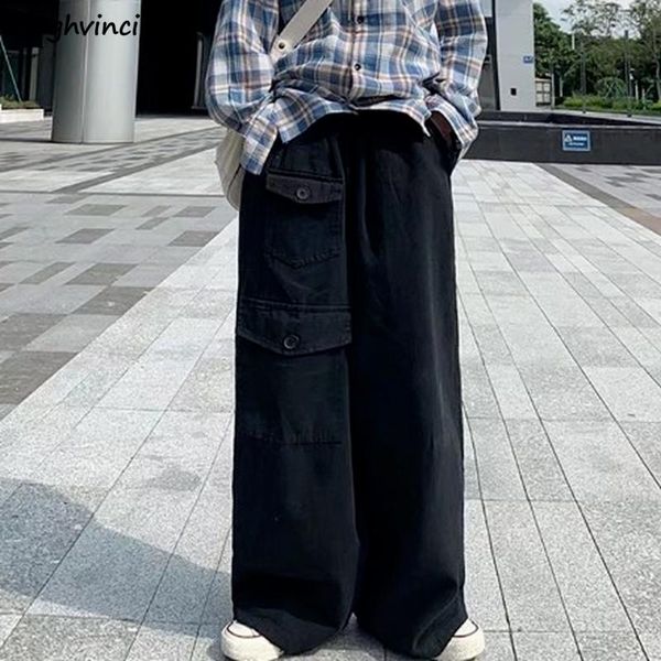 capris pants women simple pockets fashion loose korean style harajuku students allmatch spring daily retro high waist, Black;white
capris pants women simple pockets fashion loose korean style harajuku students allmatch spring daily retro high waist, Black;white